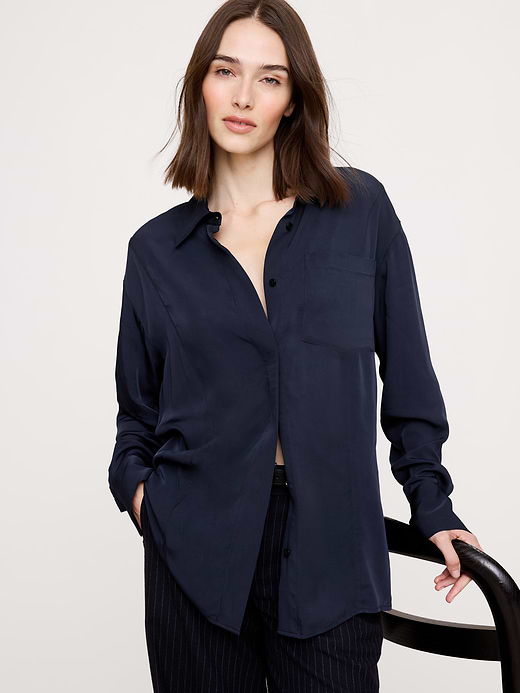 Banana Republic Drapey Button-Back Tunic — photo 1