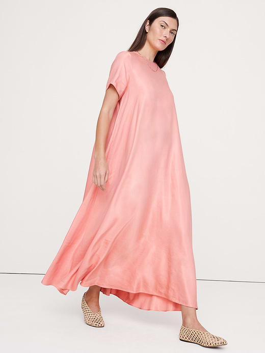 Banana Republic Viscose-Linen Trapeze Maxi Dress — photo 1