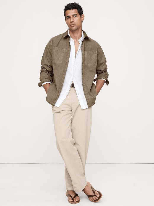 Banana Republic Archive Reissue Relaxed-Fit Cotton Poplin Shirt — photo 1