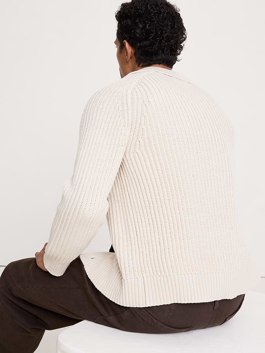 Banana Republic Cotton Ribbed Polo Cardigan — photo 3