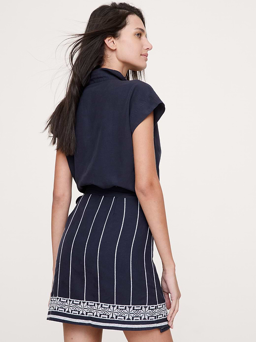 Banana Republic Embroidered Tencel™-Linen Wrap Dress — photo 3