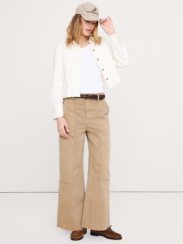 Banana Republic Denim Cropped Utility Shirt — photo 4