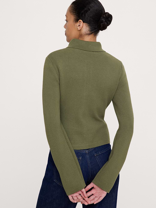 Banana Republic Larkspur Cotton-Silk Polo Cardigan — photo 3