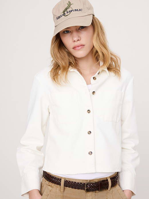Banana Republic Denim Cropped Utility Shirt — photo 1