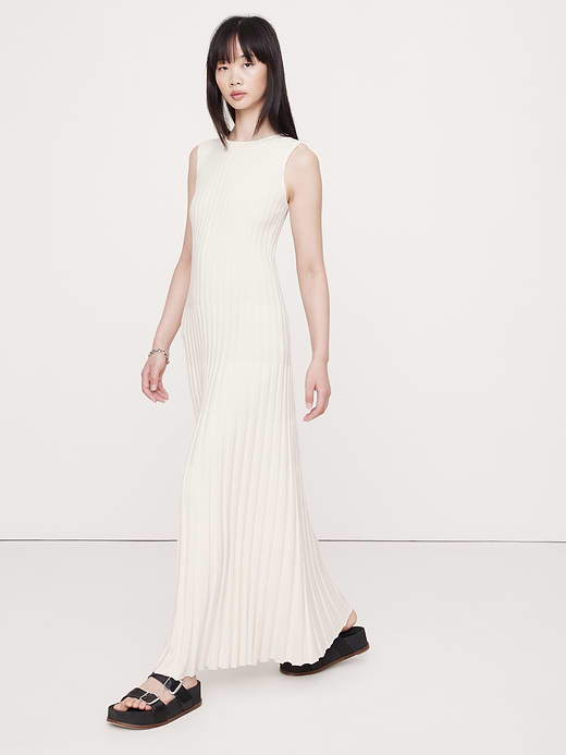 Banana Republic Sculpted Ribbed Backless Maxi Dress — photo 4