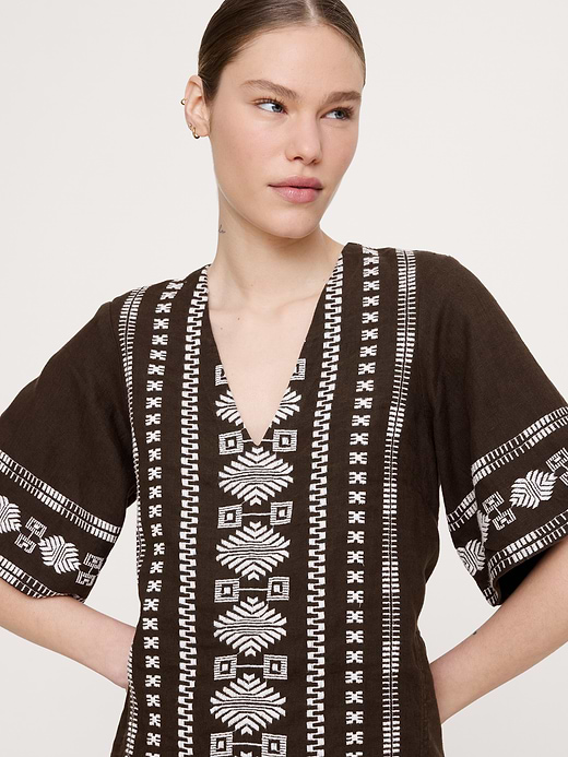 Banana Republic Embroidered Linen Mini Dress — photo 4