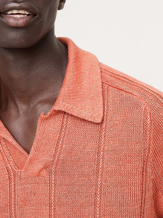 Banana Republic Linen Ribbed Sweater Polo — photo 6