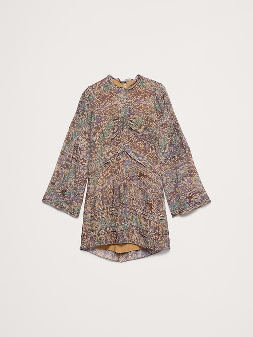 Banana Republic Georgette Ruffle-Neck Mini Dress — photo 5
