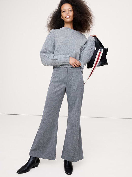 Banana Republic Mid-Rise Flare Italian Twill Pant — photo 1