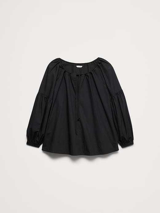 Banana Republic Cotton Poplin Drawstring Top — photo 5