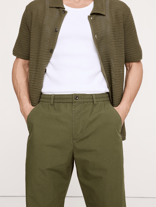 Banana Republic The Weekender Relaxed Pull-On Pant in Cotton — photo 4