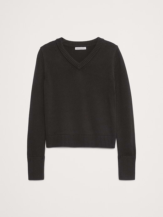 Banana Republic Larkspur Cotton-Silk V-Neck Sweater — photo 5