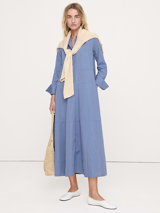 Banana Republic Cotton Trapeze Shirt Dress — photo 1