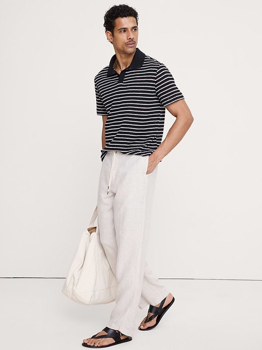 Banana Republic Stripe Johnny-Collar Polo — photo 1
