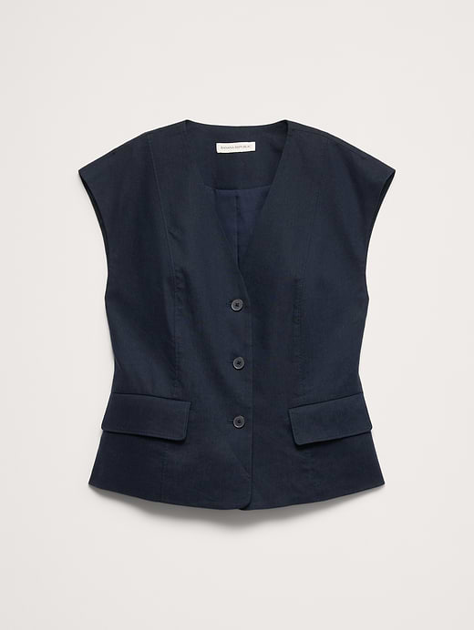 Banana Republic Stretch Linen-Viscose Vest — photo 5