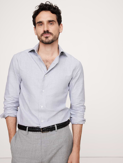 Banana Republic Slim-Fit Italian Cotton Poplin Dress Shirt — photo 1