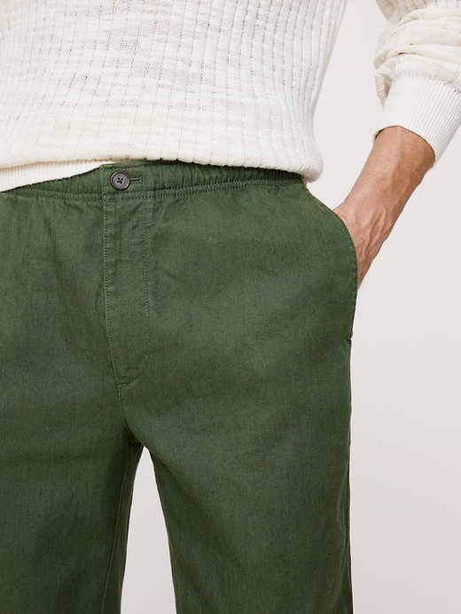 Banana Republic Straight Italian Linen-Cotton Pull-On Pant — photo 4