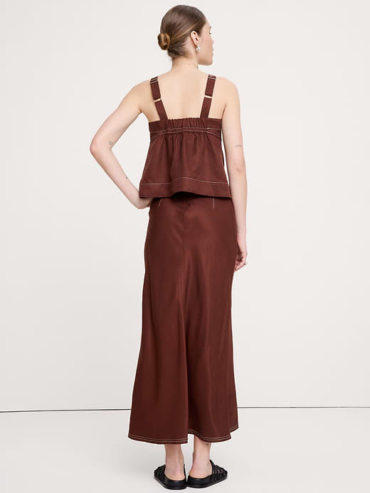 Banana Republic Viscose-Linen Bias-Cut Maxi Skirt — photo 3