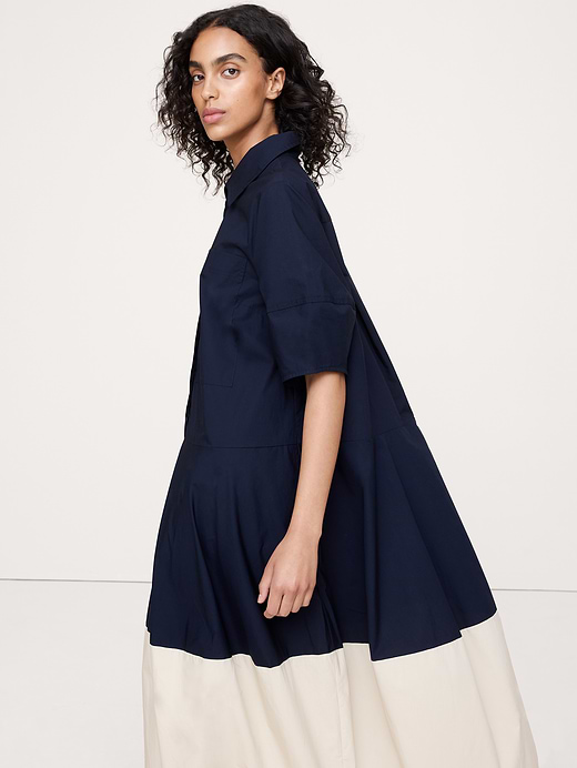 Banana Republic Cotton Poplin Barrel Shirt Dress — photo 4