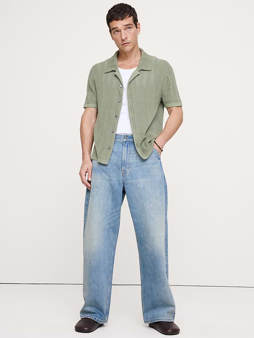 Banana Republic Textured Polo Cardigan — photo 4