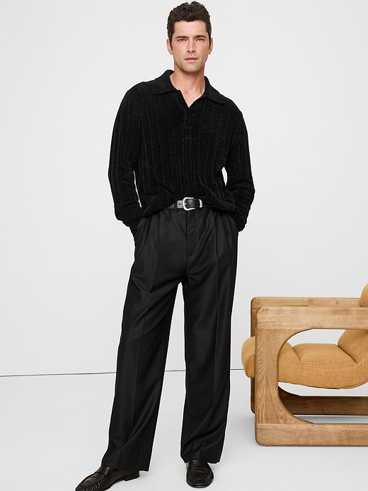 Banana Republic Ribbed Chenille Sweater Polo — photo 1