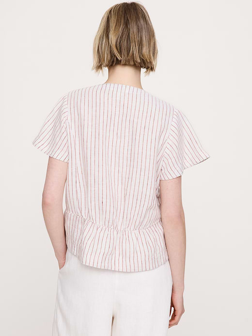 Banana Republic Linen Flutter-Sleeve Top — photo 3
