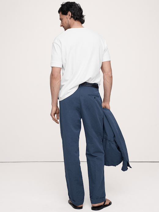 Banana Republic Archive Reissue Pleated Italian Linen-Cotton Pant — photo 3