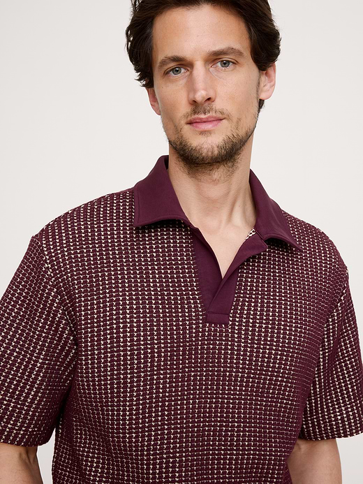 Banana Republic Relaxed-Fit Waffle-Knit Polo — photo 4