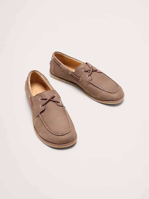 Banana Republic Italian Nubuck Leather Boat Shoe — photo 4