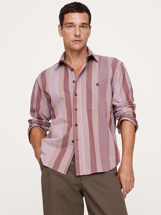 Banana Republic Relaxed-Fit Washed Cotton Poplin Shirt — photo 1