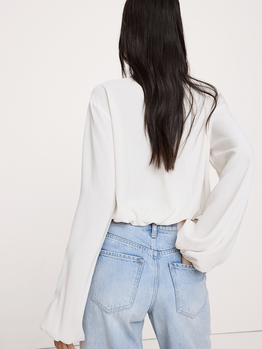 Banana Republic Georgette Tie-Neck Blouse — photo 3