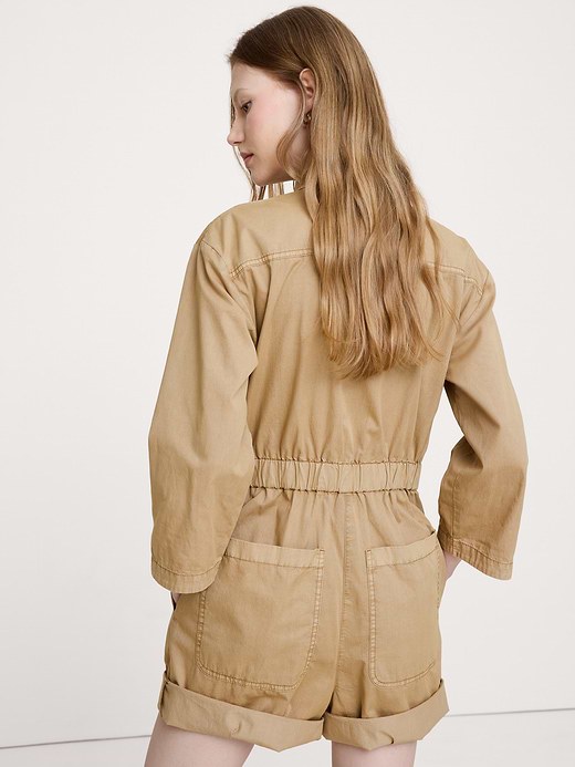 Banana Republic Cotton-Twill Utility Romper — photo 3
