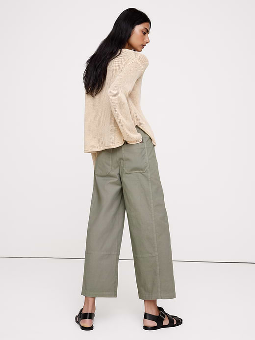 Banana Republic Mid-Rise Relaxed Painter Pull-On Pant — photo 3