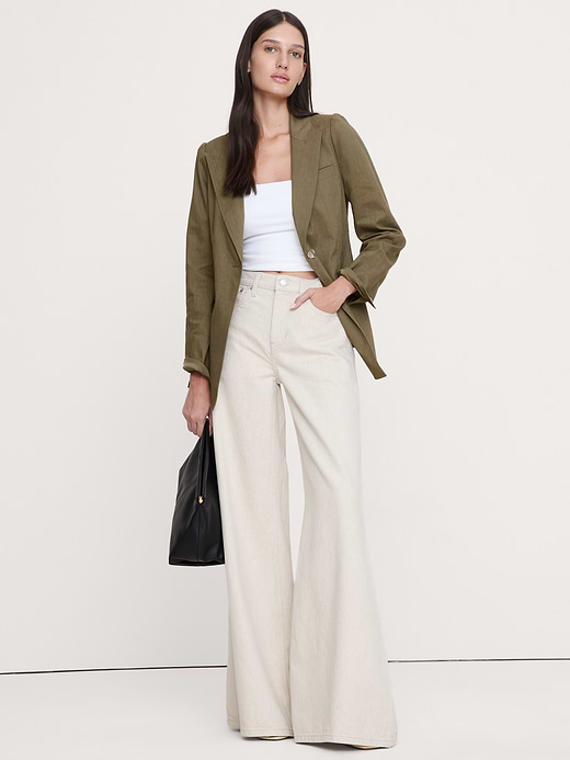 Banana Republic Stretch Linen-Viscose Long Blazer — photo 4
