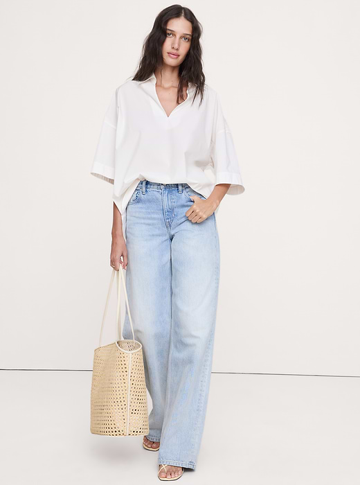 Banana Republic Cotton Poplin Popover Tunic — photo 1
