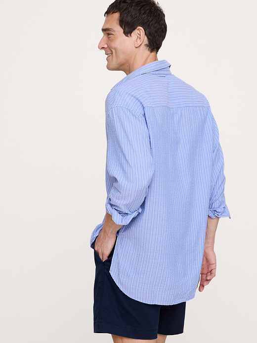 Banana Republic Relaxed-Fit Stripe Seersucker Shirt — photo 3