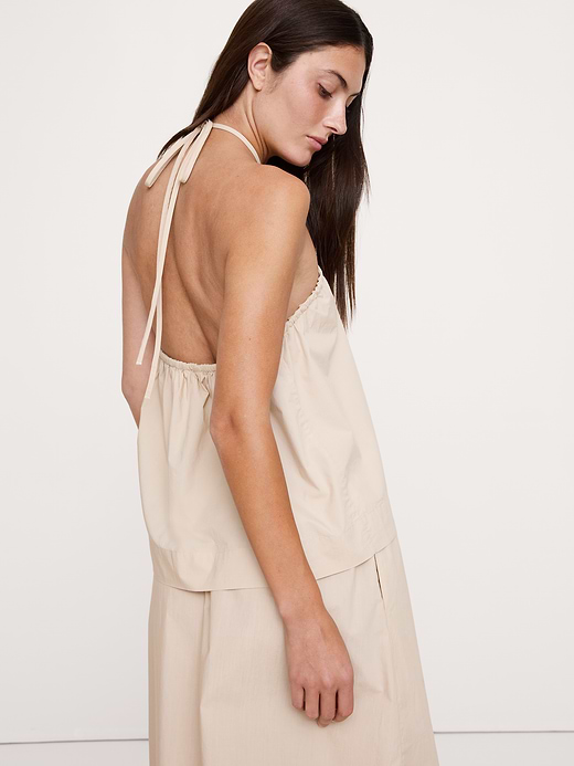 Banana Republic Cotton Poplin Halter Top — photo 3