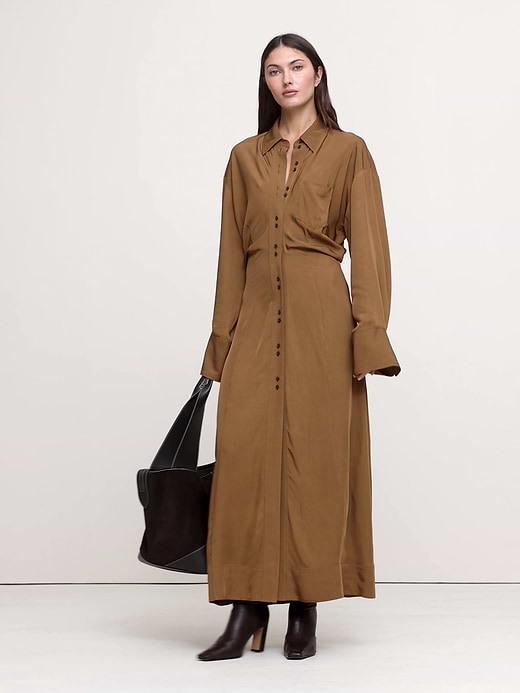 Banana Republic Drapey Twill Shirt Dress — photo 6