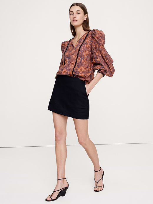 Banana Republic Lightweight Cotton Puff-Sleeve Top — photo 6