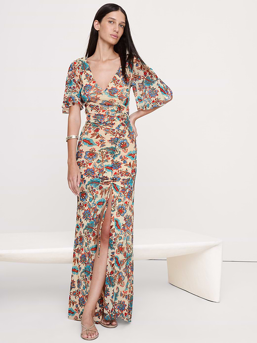 Banana Republic Mesh Flutter-Sleeve Maxi Dress — photo 1