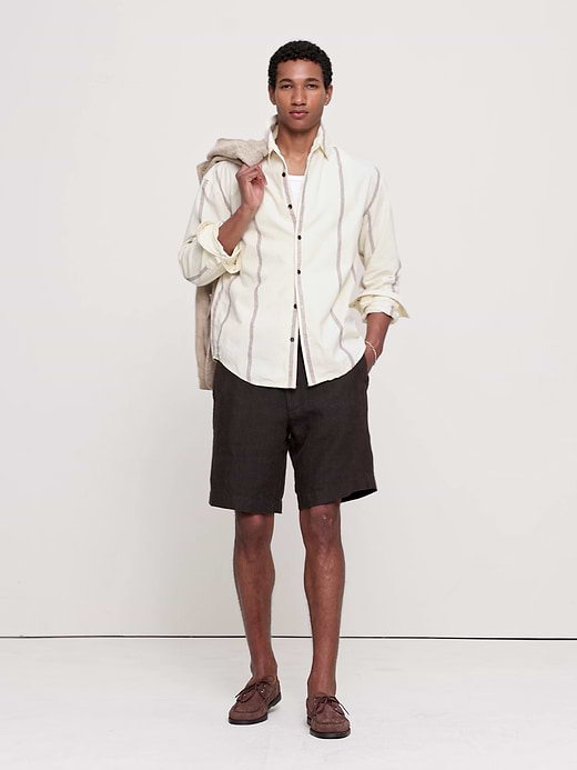 Banana Republic Relaxed-Fit Cotton-Linen Neps Shirt — photo 7