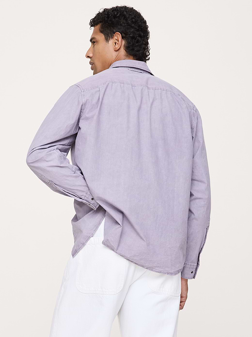 Banana Republic Archive Reissue Relaxed-Fit Cotton Poplin Shirt — photo 3