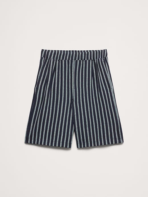 Banana Republic Jacquard Stripe Pleated Pull-On Short — photo 5