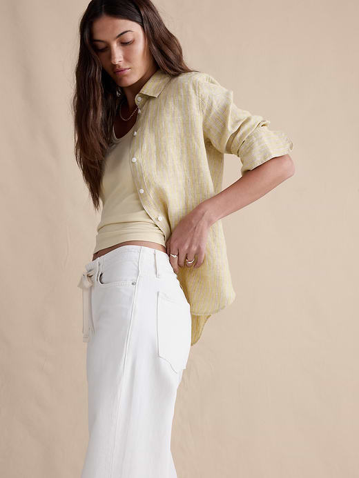 Banana Republic Mid-Rise Wide-Leg Drawstring Jean — photo 4