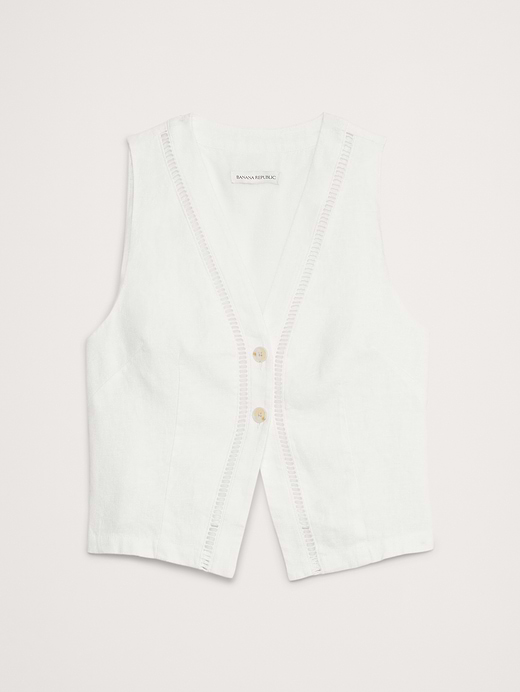 Banana Republic Lace-Trim Linen Vest — photo 5