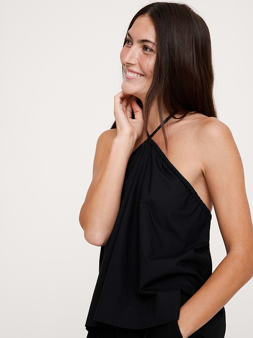 Banana Republic Cotton Poplin Halter Top — photo 4