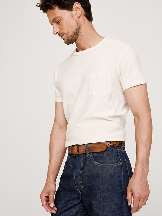 Banana Republic Woven Leather Double-Ring Belt — photo 3