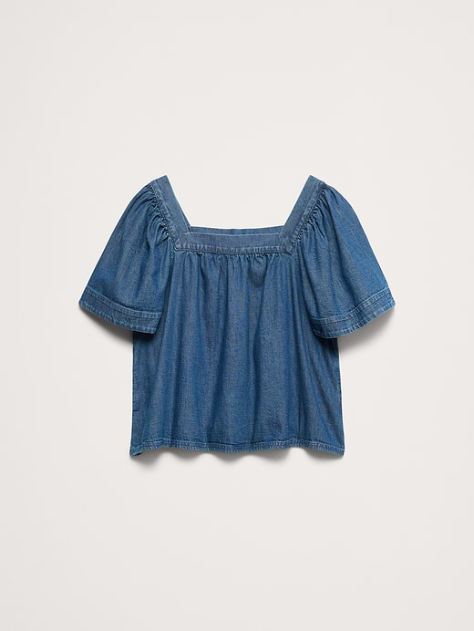 Banana Republic Chambray Square-Neck Top — photo 5