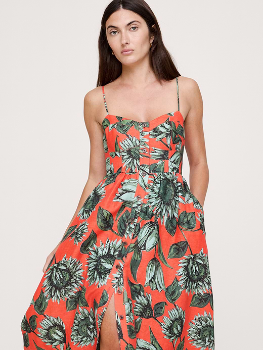 Banana Republic Linen Corset Button-Down Dress — photo 4