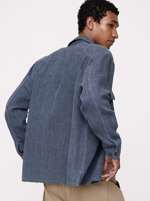 Banana Republic Relaxed-Fit Linen Resort Shirt — photo 3